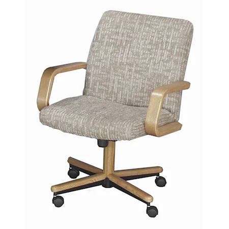 Customizable Swivel Tilt Casual Dining Chair with Casters